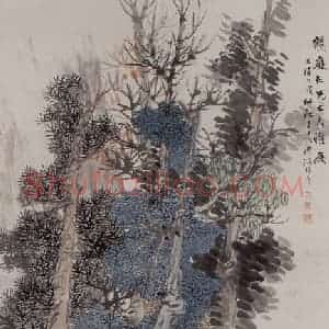 清代 任伯年《东山丝竹图》国画人物作品图片赏析