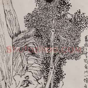 清代 任伯年《水墨人物上水十二开》国画山水作品图片赏析