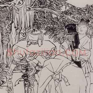 清代 任伯年《水墨人物上水十二开》国画人物作品图片赏析