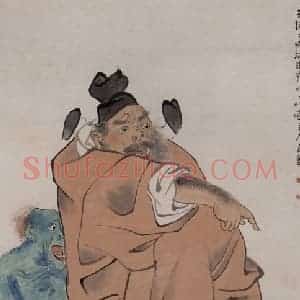 清代 任伯年《钟馗图》国画人物作品图片赏析