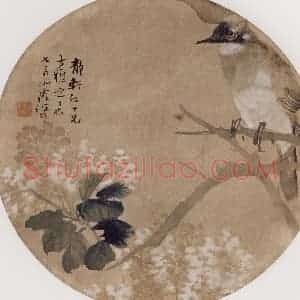 清代 任伯年《花鸟图》国画花鸟作品图片赏析
