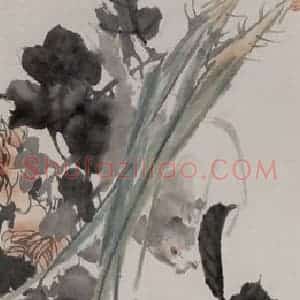 清代 任伯年《牛瑞图》国画花鸟作品图片赏析