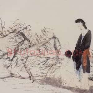 清代 任伯年《仕女图册十二开》国画人物作品图片赏析
