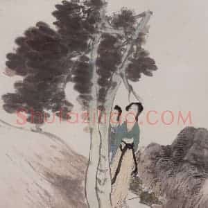 清代 任伯年《仕女图册十二开》国画人物作品图片赏析