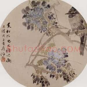 清代 任伯年《花鸟图》国画花鸟作品图片赏析