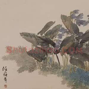 清代 任伯年《花卉册》国画花鸟作品图片赏析