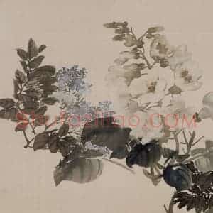 清代 任伯年《花卉册》国画花鸟作品图片赏析