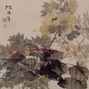 清代 任伯年《花卉册》国画花鸟作品图片赏析