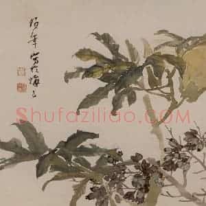 清代 任伯年《花卉册》国画花鸟作品图片赏析