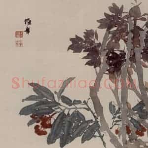 清代 任伯年《花卉册》国画花鸟作品图片赏析