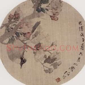 清代 任伯年《花鸟册五开》国画花鸟作品图片赏析