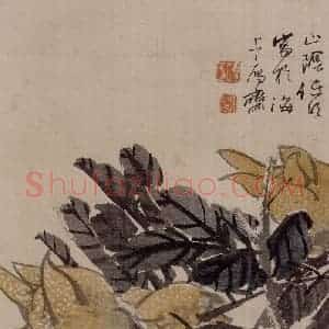 清代 任伯年《蔬果册八开》国画花鸟作品图片赏析