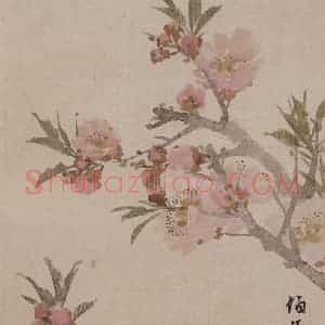 清代 任伯年《花果册八开》国画花鸟作品图片赏析