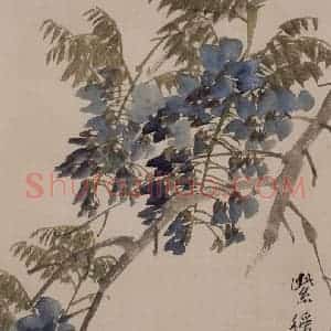 清代 任伯年《花果册八开》国画花鸟作品图片赏析
