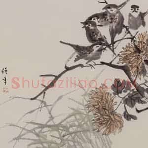 清代 任伯年《杂画册十六开》国画花鸟作品图片赏析