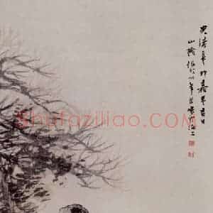 1891年 任伯年《骑驴人》国画人物写意作品图片赏析