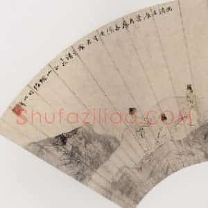 1892年 任伯年《松坡伎乐图》国画人物写意作品图片赏析