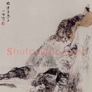 1895年 任伯年《人物册三开》国画人物写意作品图片赏析