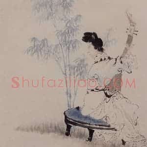 清代 任伯年《人物仕女册八开》国画人物写意作品图片赏析
