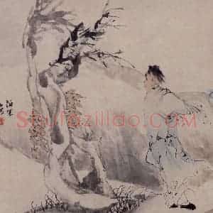 清代 任伯年《人物仕女册八开》国画人物写意作品图片赏析