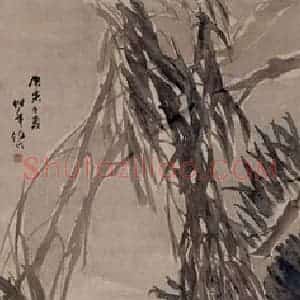 1890年 任伯年《花鸟七条屏》国画花鸟写意作品图片赏析