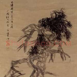 1890年 任伯年《花鸟四条屏》国画花鸟写意作品图片赏析