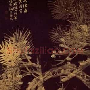 1890年 任伯年《金笔花鸟六条屏》国画花鸟写意作品图片赏析
