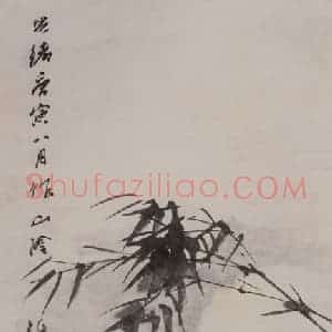 1890年 任伯年《中秋赏月图》国画花鸟写意作品图片赏析