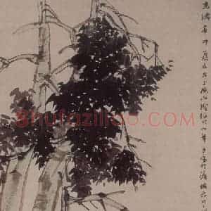 1891年 任伯年《羲之观鹅图》国画人物写意作品图片赏析