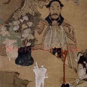 1891年 任伯年《人物故事条屏》国画人物写意作品图片赏析
