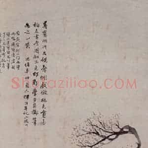 1891年 任伯年《梅花庵》国画人物写意作品图片赏析