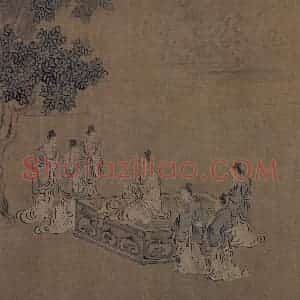 宋代 马和之《诗经周颂十篇图》国画人物作品图片赏析