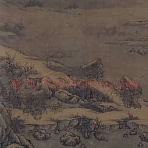 宋代 朱锐《溪山行旅图》国画综合作品图片赏析
