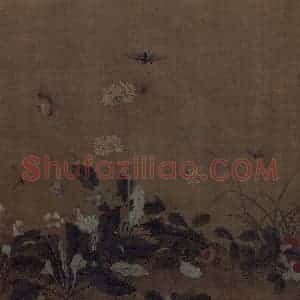 宋代 艳艳女史《花卉草虫图》国画花鸟作品图片赏析