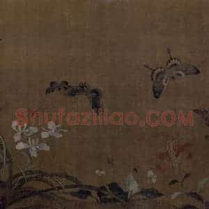 宋代 艳艳女史《花卉草虫图》国画花鸟作品图片赏析