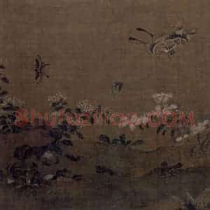 宋代 艳艳女史《花卉草虫图》国画花鸟作品图片赏析