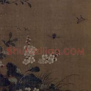 宋代 艳艳女史《花卉草虫图》国画花鸟作品图片赏析