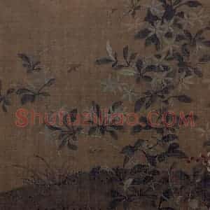 宋代 艳艳女史《花卉草虫图》国画花鸟作品图片赏析