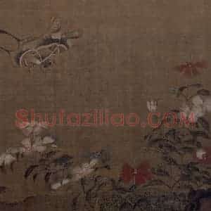 宋代 艳艳女史《花卉草虫图》国画花鸟作品图片赏析