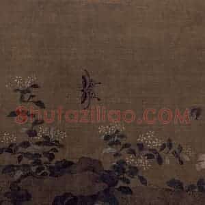 宋代 艳艳女史《花卉草虫图》国画花鸟作品图片赏析