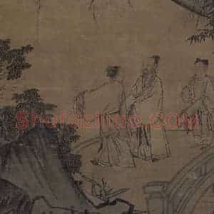 宋代《山楼来凤图》国画山水作品图片赏析