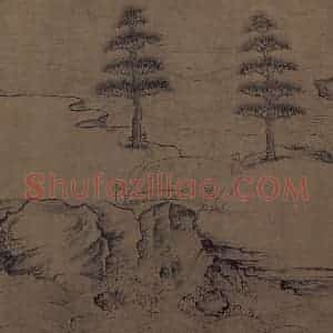 宋代《莲社图》国画山水作品图片赏析
