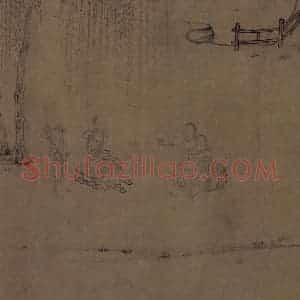 宋代《莲社图》国画山水作品图片赏析