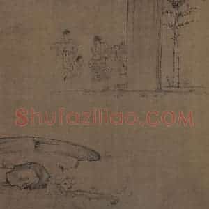 宋代《莲社图》国画山水作品图片赏析