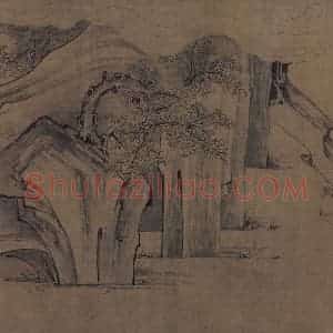 宋代《莲社图》国画山水作品图片赏析