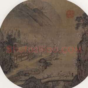 宋代《花坞醉归图》国画综合作品图片赏析