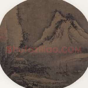 宋代《雪江归棹图》国画综合作品图片赏析