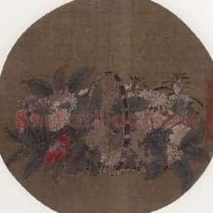 宋代《花篮图》国画花鸟作品图片赏析