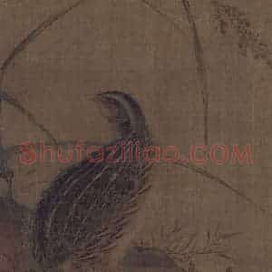 宋代《鹌鹑图》国画花鸟作品图片赏析