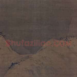 宋代《雪峰寒艇图》国画山水作品图片赏析